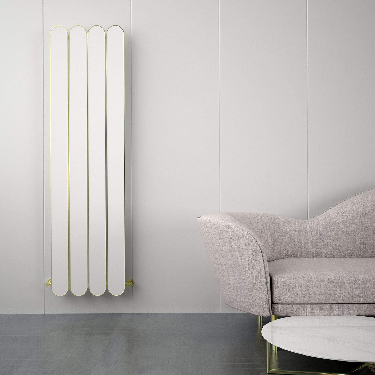 Carisa Magico Radiateur en Aluminium Vertical Design Moderne Blanc