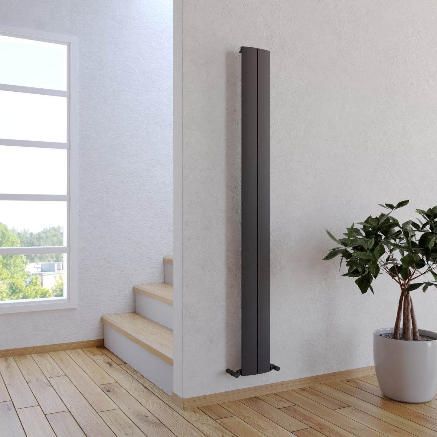 Carisa Play Radiateur en Aluminium Vertical Design Moderne Gris foncé