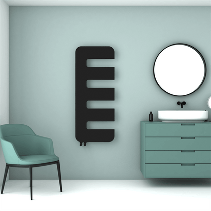 Carisa Rex Radiateur Design Mince en Acier Vertical Design Moderne Noir