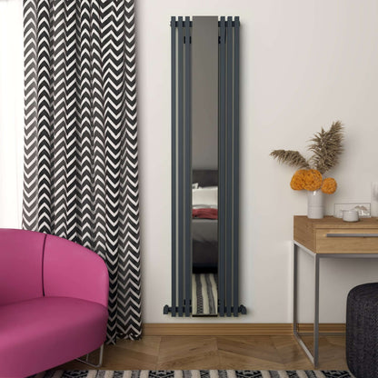 Carisa Sophia Mirror Radiateur en Aluminium Vertical Design Moderne Anthracite