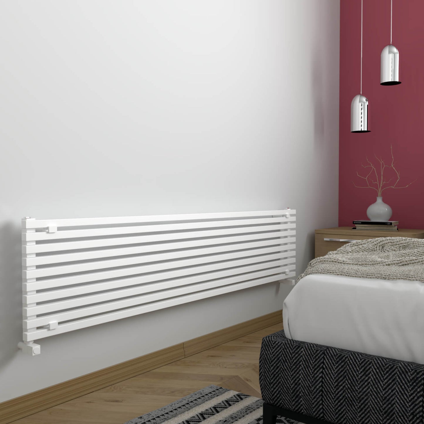 Carisa Sophia Xl Radiateur en Aluminium Horizontal Design Moderne Blanc