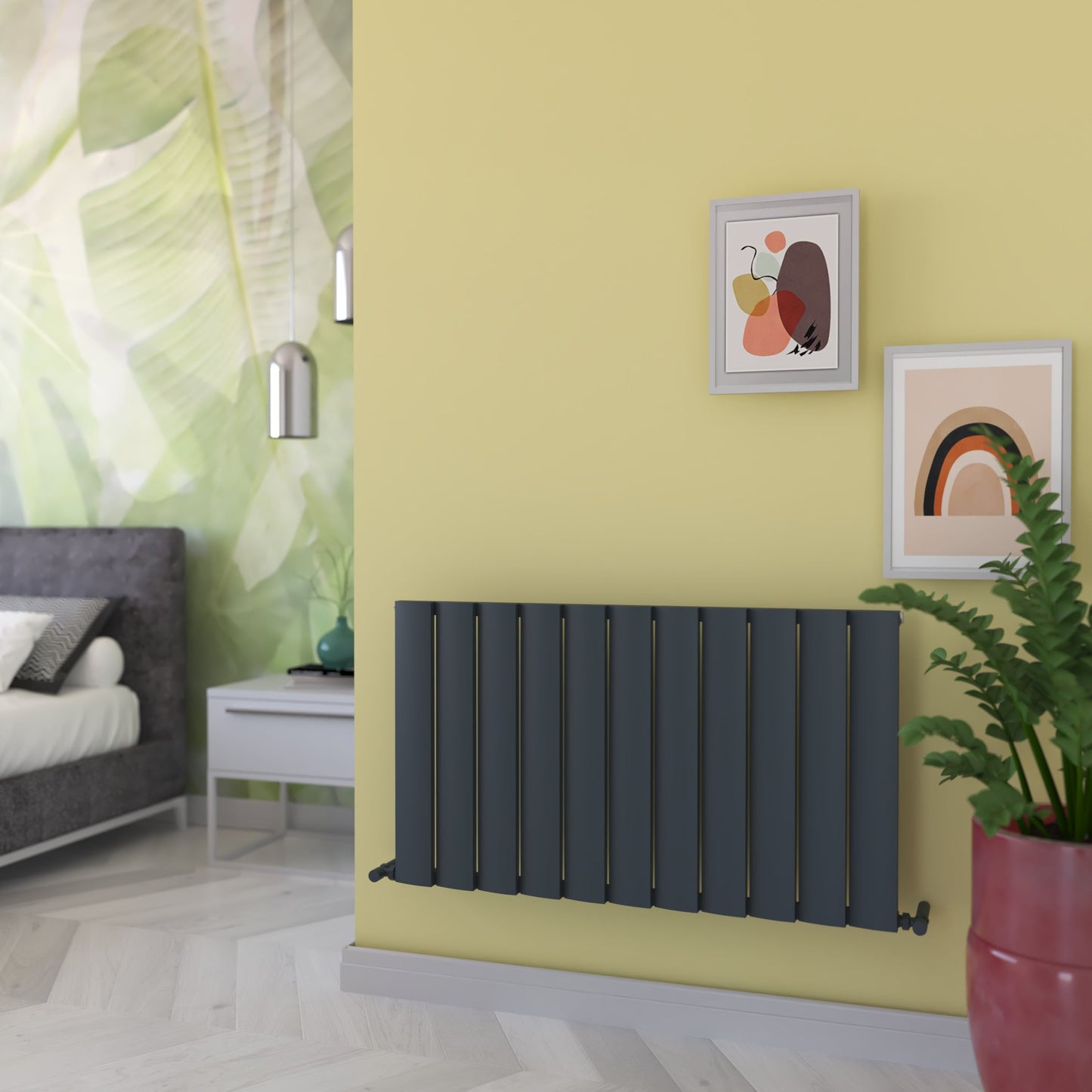 Carisa Step Radiateur en Aluminium Vertical Design Moderne Anthracite