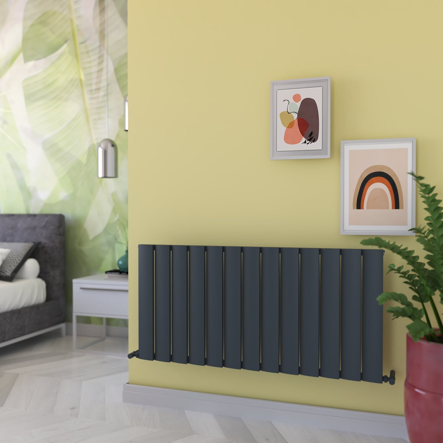 Carisa Step Radiateur en Aluminium Vertical Design Moderne Anthracite