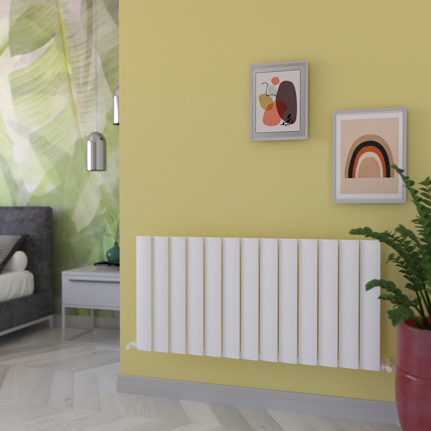 Carisa Step Radiateur en Aluminium Horizontal Design Moderne Blanc