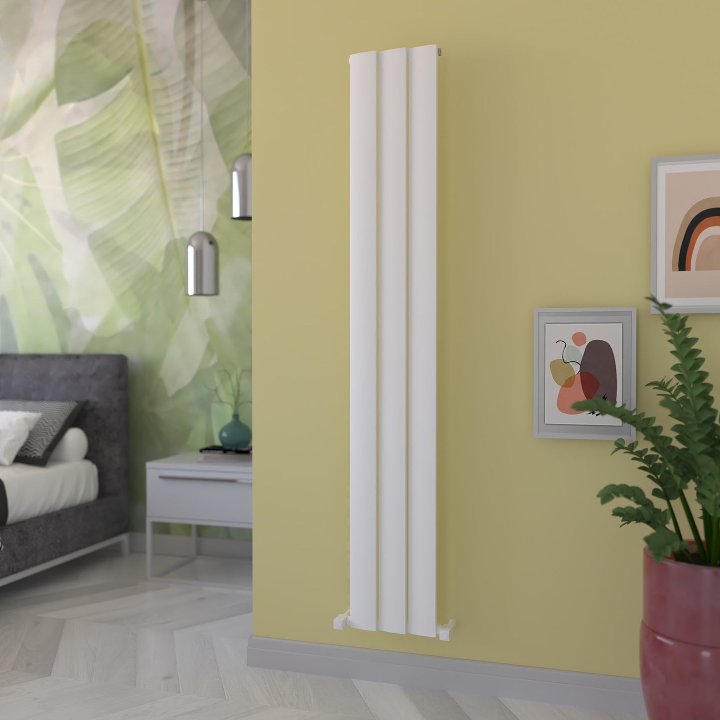 Carisa Step Radiateur en Aluminium Vertical Design Moderne Blanc