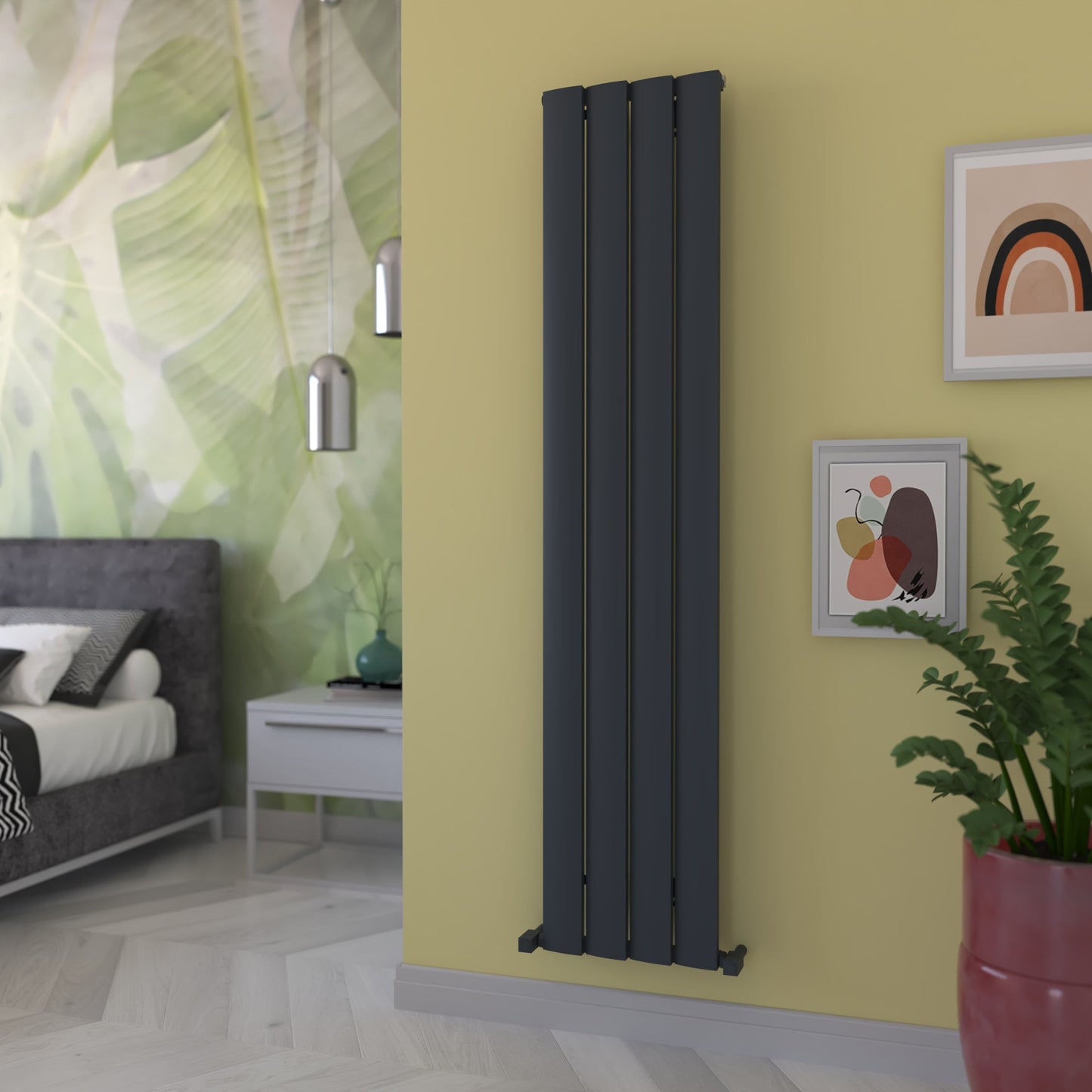 Carisa Step Radiateur en Aluminium Vertical Design Moderne Anthracite