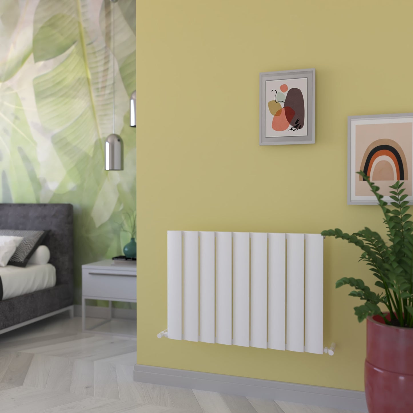 Carisa Step Radiateur en Aluminium Horizontal Design Moderne Blanc